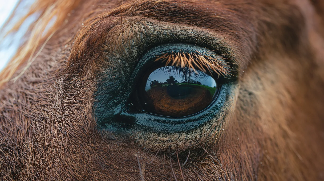 Un regard de cheval au Centre équestre La Valade, Cublac